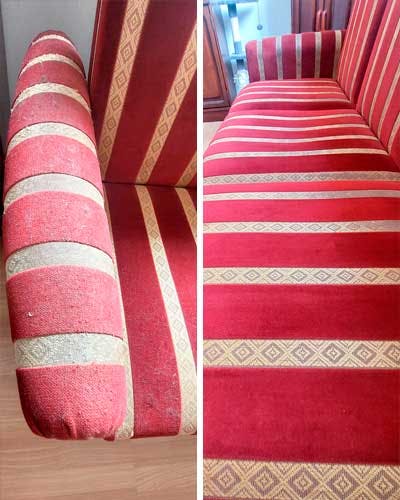 Result of upholstery cleaning in Warsaw.